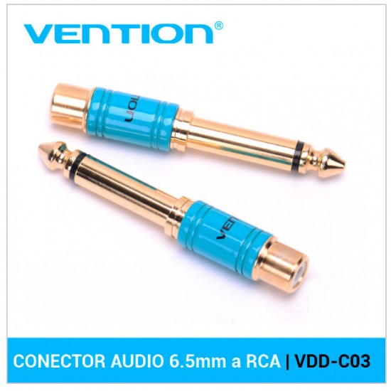 VENTION CONECTOR DE AUDIO 6.5mm MACHO A RCA | VDD-C03 VENTION 04495