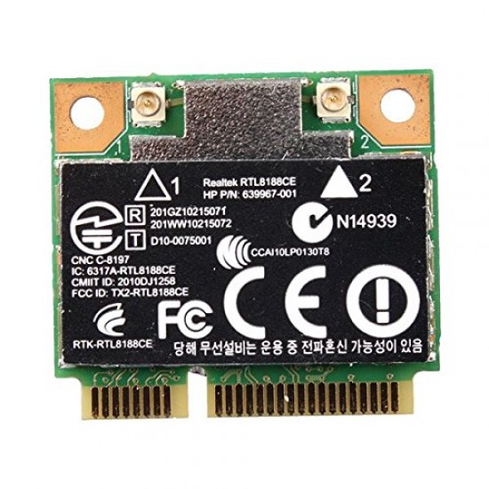 TARJETA WIRELESS INTERNA | REALTEK RTL8188CE | 640926-001 REALTEK 04967