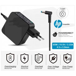 CARGADOR HP COMPATIBLE | 19.5V / 3.33A | 4.5 x 3.0mm | 65W DIRECTO A PARED ( SIN CABLE )