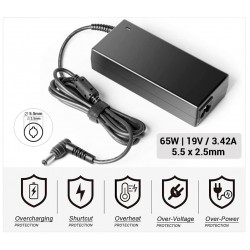 CARGADOR ASUS COMPATIBLE | 19V / 3.42A | 5.5 x 2.5mm | 65W